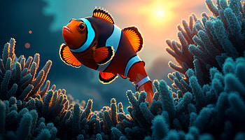 Vibrant Clownfish in Stunning Ultra, clownfish, coral reef, underwater, marine life, ocean HD wallpaper