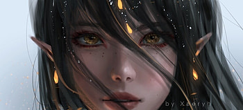 Fantasy girl, face, fantasy, art, xaeryh, girl HD wallpaper