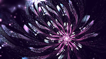 Abstract, Violet, Flower, Fractal, Glow, Purple, Digital HD wallpaper