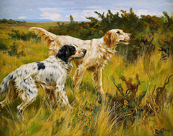 Painting, animal, dog, friend HD wallpaper