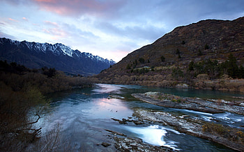 Nature, Rivers, Mountains, Flow, Gloomy, Emptiness, Void HD wallpaper