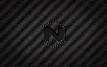 Nikola carbon logo, , grunge art, carbon background, creative, Nikola black logo, cars brands, Nikola logo, Nikola HD wallpaper