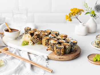 Sushi, Tempura sushi, Frittierte sushirollen, Kitchen stories HD wallpaper