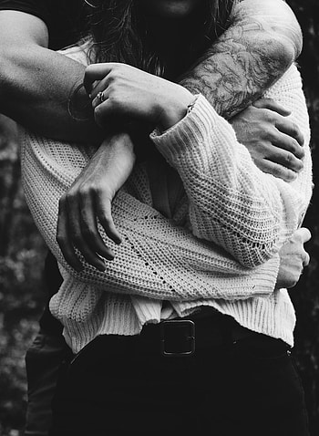 Love, Couple, Pair, Hands, Bw, Chb, Embrace HD phone wallpaper