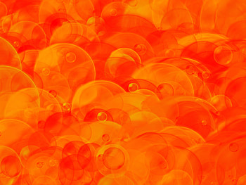 Texture, bubbles, digital art, orange HD wallpaper