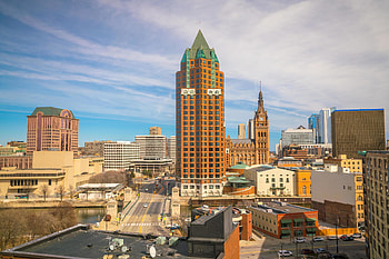 Milwaukee Skyline, Travels, Skyline der innenstadt, Milwaukee USA HD wallpaper
