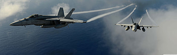 Military Aircrafts Flying Over Pacific Ocean Ultra, Military Dual Screen HD wallpaper