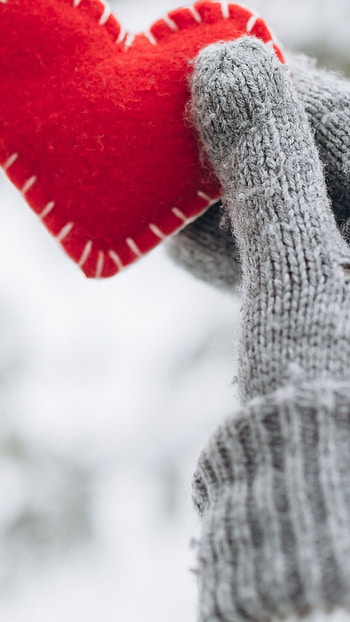 Love , Winter, Heart HD phone wallpaper