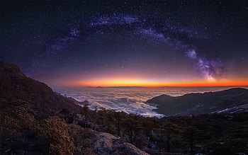Milky Way, space, stars, gas HD wallpaper