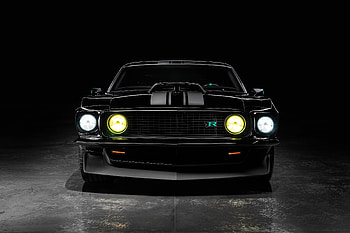 1969 Ringbrothers Ford Mustang Mach Kingpin, black car, vehicle, Ford, Ford Mustang Mach 1 HD wallpaper