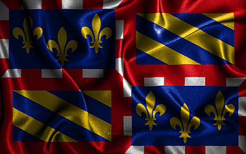 Burgundy flag, , silk wavy flags, french provinces, Flag of Burgundy, fabric flags, Day of Burgundy, 3D art, Burgundy, Europe, Provinces of France, Burgundy 3D flag, France HD wallpaper