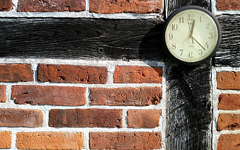 Clock, Miscellanea, Miscellaneous, Wall, Stone, Brick HD wallpaper