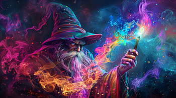 Mystical Fire Wizard, wizard HD wallpaper