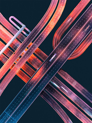 Interchange, crosses, road, embranchment HD phone wallpaper