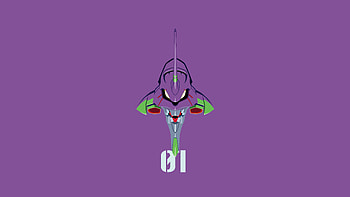 Neon Genesis Evan Gelion Eva Unit 01, neon-genesis-evangelion, anime, minimalism, minimalist, artist, artwork, digital-art HD wallpaper