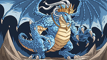 Majestic Blue Dragon: A Stunning Ultra, dragon, fantasy, blue, crown HD wallpaper