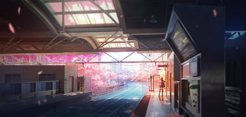 Anime Girl Waiting For Bus, anime-girl, anime, artist, artwork, digital-art HD wallpaper