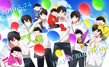 Osomatsu-san - Happy birtay Ichimatsu, Karamatsu, Juushimatsu, Todomatsu, Choromatsu HD wallpaper