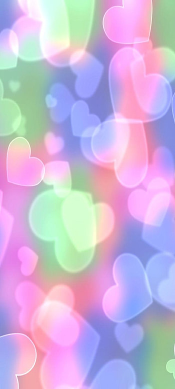 Pastel Hearts HD phone wallpaper