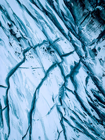 Ice, glacier, aerial view HD phone wallpaper
