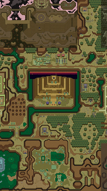 Dark World map - The Legend of Zelda - A Link to the Past Game mobile HD phone wallpaper