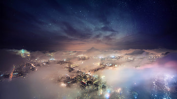 Cosmic New York City, new-york, city, world, lights HD wallpaper