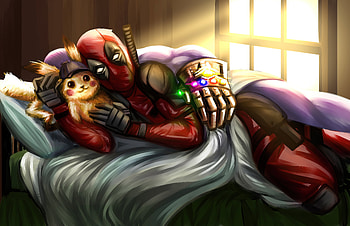 Deadpool With Pokemon Artwork , deadpool, pokemon, superheroes, artwork, artist, artstation HD wallpaper