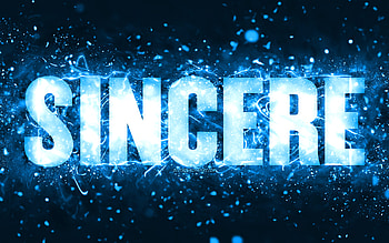 Happy Birtay Sincere, , blue neon lights, Sincere name, creative, Sincere Happy Birtay, Sincere Birtay, popular american male names, with Sincere name, Sincere HD wallpaper