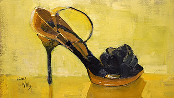 Art Galore, beautiful, shoe, art, painting HD wallpaper