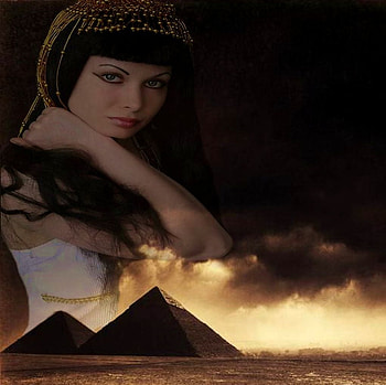 MISTERY OF PYRAMIDES, pyramides, desert, quin, mistic clouds, mistery, woman, cleopatra, beauty HD wallpaper