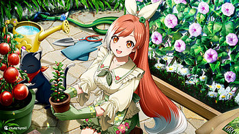 Crunchyroll-Hime, Crunchyroll, Anime, Virtual Youtuber HD wallpaper