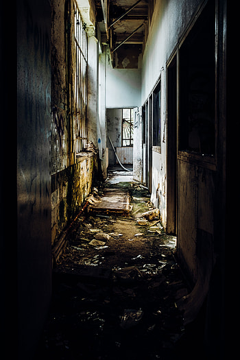 Miscellanea, Miscellaneous, Corridor, Ruins, Abandoned, Spooky, Eerie HD phone wallpaper