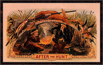 After The Hunt, other, hunting, gun, people, cigar box, folk art HD wallpaper