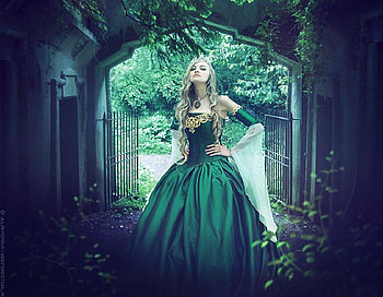 Poison beauty, abstract, fantasy, pretty, green, woman, female HD wallpaper