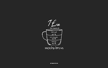 I love Mocha breve Coffee, , gray background, Mocha breve Coffee recipe, chalk art, Mocha breve Coffee, coffee menu, coffee recipes, Mocha breve Coffee ingredients, Mocha breve HD wallpaper