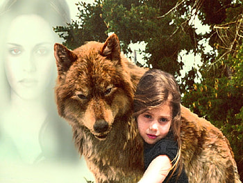 Jacob and Nessie, entertainment, nessie, movies, breaking dawn, wolf, bella HD wallpaper