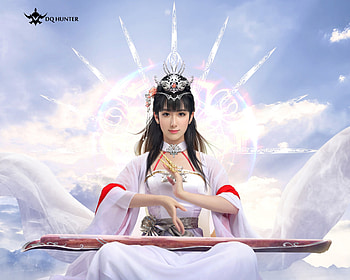 Goddess, frumusete, fantasy, dqhunter, girl, luminis, dq hunter HD wallpaper