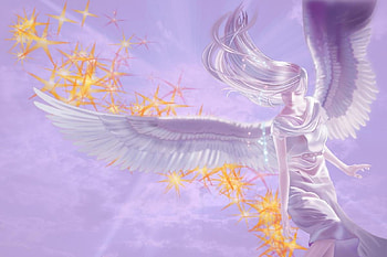 `~ Angel ~, strars, angel, sky, heaven HD wallpaper