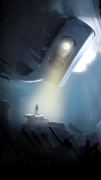 Portal 2, gaming , Immersive experience, Futuristic scenery HD phone wallpaper