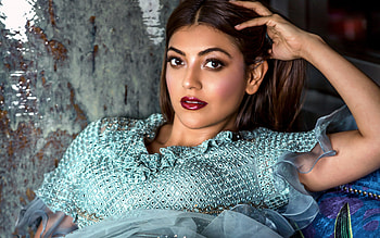 Kajal Agarwal, Indian Actress, Bollywood, Blue Dress, hoot, Popular Actresses, Indian Star HD wallpaper