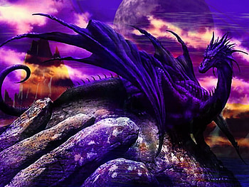 Fire Dragon, blue, planet, clouds, colored sky, hill HD wallpaper