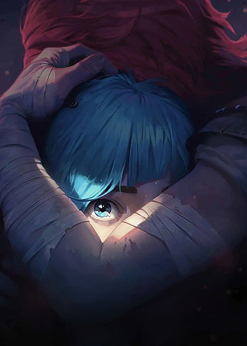 Arcane sisters, eye, head, Pink, Vi, Blue, Lol, Animation, Ekko, Jinx HD phone wallpaper