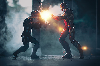 Captain America Vs Iron Man Artwork , captain-america, iron-man, artwork, super-heroes HD wallpaper