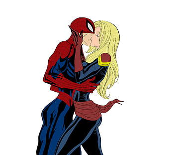 ... Spider-Man and Carol Danvers Comic mobile HD wallpaper