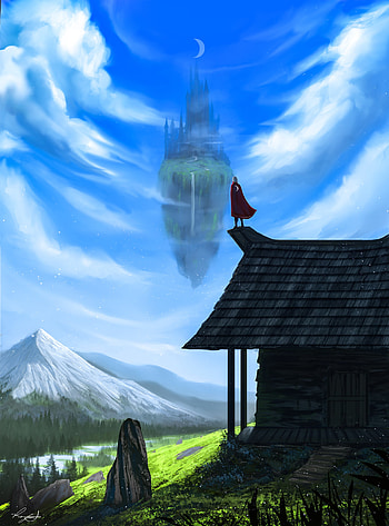 Art, Lock, Building, Silhouette, Roof, Fiction, That's Incredible HD phone wallpaper