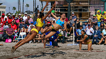 Brazil vs Uruguay, Beach Handball HD wallpaper