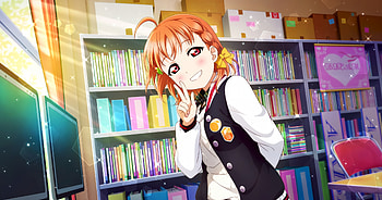 Anime girl, Love Live!, red eyes HD wallpaper