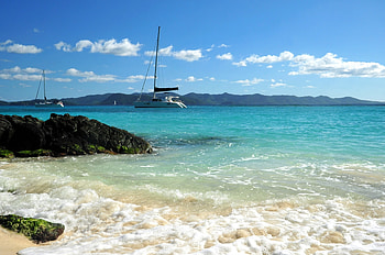 Sea, Nature, Stones, Yacht HD wallpaper