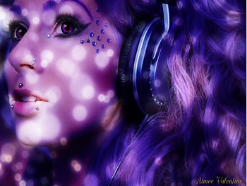Live For The Music, music, glitter, bokeh, glow, space, girls HD wallpaper