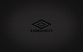 Umbro carbon logo, , grunge art, carbon background, creative, Umbro black logo, fashion brands, Umbro logo, Umbro HD wallpaper